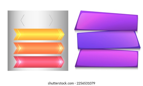 Establecer plantilla de presentación de negocios de diseño. Ilustración del vector EPS 10. Puede utilizarse para el proceso de gráficos de la empresa financiera, infografías tecnológicas, banners numéricos, gráficos y gráficos o powerpoint 