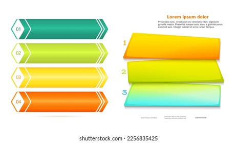 Set Design business presentation template. Vector illustration EPS 10. Can be used for chart process the financial company, technology infographics, number banners, charts and graphs or powerpoint 