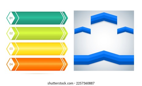 Set Design business presentation template. Vector illustration EPS 10. Can be used for chart process the financial company, technology infographics, number banners, charts and graphs or powerpoint 