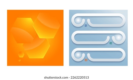 Set Design business presentation template. Vector illustration EPS 10. Can be used for chart process the financial company, technology infographics, number banners, charts and graphs or powerpoint 
