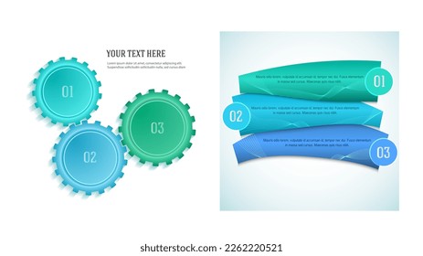 Set Design business presentation template. Vector illustration EPS 10. Can be used for chart process the financial company, technology infographics, number banners, charts and graphs or powerpoint 