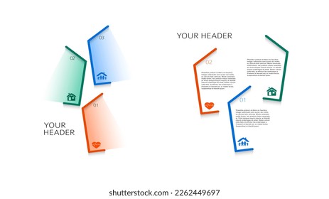 Set Design business presentation template. Vector illustration EPS 10. Can be used for chart process the financial company, technology infographics, number banners, charts and graphs or powerpoint 