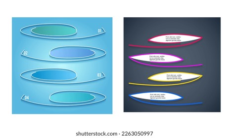 Set Design business presentation template. Vector illustration EPS 10. Can be used for chart process the financial company, technology infographics, number banners, charts and graphs or powerpoint 