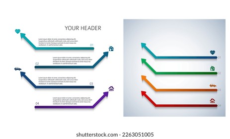 Set Design business presentation template. Vector illustration EPS 10. Can be used for chart process the financial company, technology infographics, number banners, charts and graphs or powerpoint 