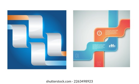 Set Design business presentation template. Vector illustration EPS 10. Can be used for chart process the financial company, technology infographics, number banners, charts and graphs or powerpoint 