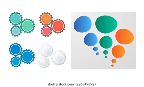 Set Design business presentation template. Vector illustration EPS 10. Can be used for chart process the financial company, technology infographics, number banners, charts and graphs or powerpoint 