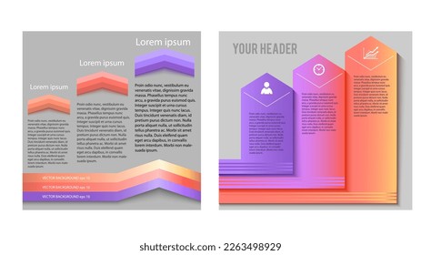 Set Design business presentation template. Vector illustration EPS 10. Can be used for chart process the financial company, technology infographics, number banners, charts and graphs or powerpoint 