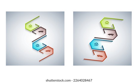 Set Design business presentation template. Vector illustration EPS 10. Can be used for chart process the financial company, technology infographics, number banners, charts and graphs or powerpoint 