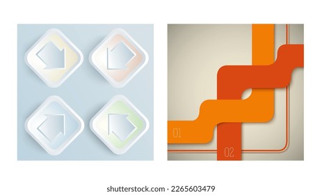Set Design business presentation template. Vector illustration EPS 10. Can be used for chart process the financial company, technology infographics, number banners, charts and graphs or power point 