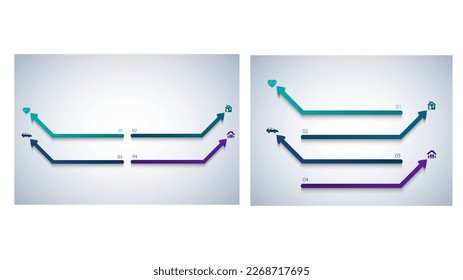 Set Design business presentation template. Vector illustration EPS 10. Can be used for chart process the financial company, technology infographics, number banners, charts and graphs or power point 