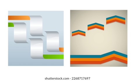 Set Design business presentation template. Vector illustration EPS 10. Can be used for chart process the financial company, technology infographics, number banners, charts and graphs or power point 