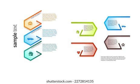 Set Design business presentation template. Vector illustration EPS 10. Can be used for chart process the financial company, technology infographics, number banners, charts and graphs or power point 