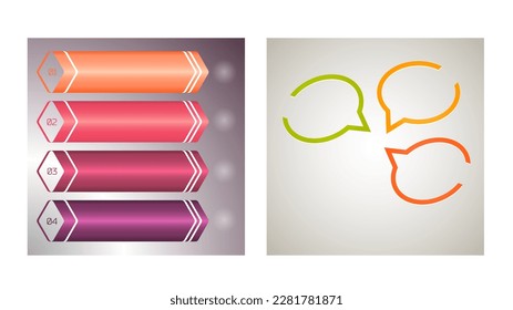 Set Design business presentation template. Vector illustration EPS 10. Can be used for chart process the financial company, technology infographics, number banners, charts and graphs or power point 