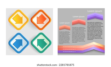 Set Design business presentation template. Vector illustration EPS 10. Can be used for chart process the financial company, technology infographics, number banners, charts and graphs or power point 