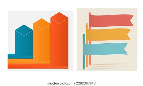 Set Design business presentation template. Vector illustration EPS 10. Can be used for chart process the financial company, technology infographics, number banners, charts and graphs or power point 