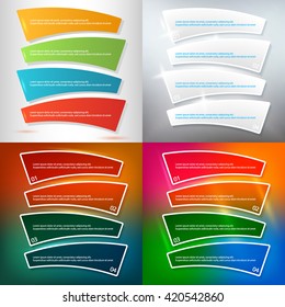 Set Design business presentation template. Vector illustration for technology infographics, number banners, charts and graphs or powerpoint background, graphs and tables. EPS 10