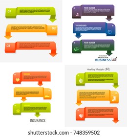 Set Design business presentation template. Vector illustration for technology infographics, number banners, charts and graphs or powerpoint background, graphs and tables. EPS 10