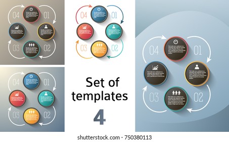Set Design business presentation template. Vector illustration for infographics, number banners, charts and graphs or cover book background, graph and tables or website navigation layout. EPS 10