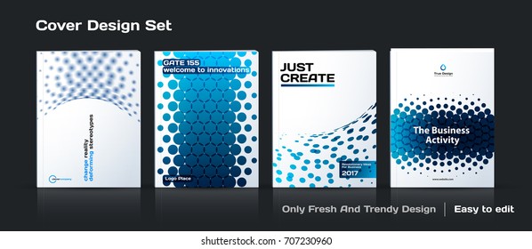 Set of Design of business vector template, brochure, abstract annual report,
