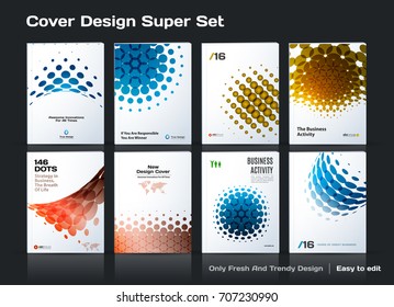 Set of Design of business vector template, brochure, abstract annual report,