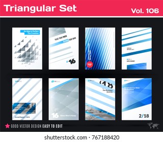 Set of design of business vector template, brochure, abstract annual report, cover