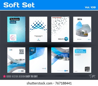 Set of design of business vector template, brochure, abstract annual report, cover