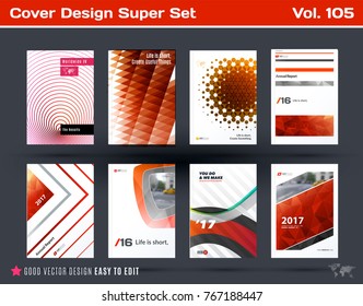 Set of design of business vector template, brochure, abstract annual report, cover