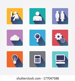 Set design concept icons and apps. Icons for web design and info graphic.Vector illustration.