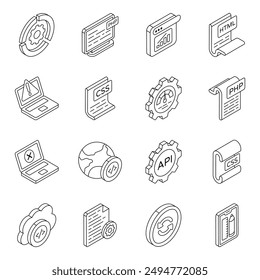 Set of Design Development Linear Icons

