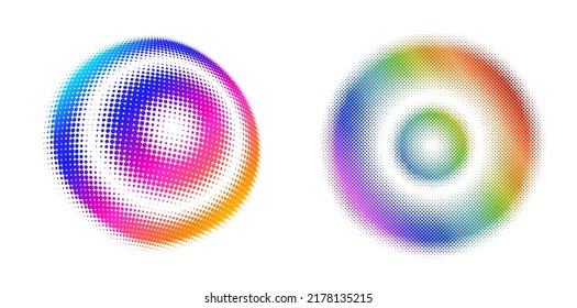 Set design element circle. Isolated bold vector colors  golden ring from. Abstract glow wavy stripes of many glittering swirl created using Blend Tool. Vector illustration EPS10 for your presentation