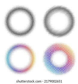 Set design element circle. Isolated bold vector colors  golden ring from. Abstract glow wavy stripes of many glittering swirl created using Blend Tool. Vector illustration EPS10 for your presentation