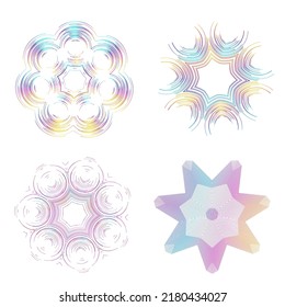 Set design element circle. Isolated bold vector colors  golden ring from. Abstract glow wavy stripes of many glittering swirl created using Blend Tool. Vector illustration EPS10 for your presentation