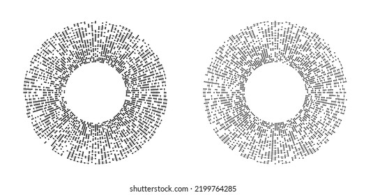 Set design element circle. Isolated bold vector colors  golden ring from. Abstract glow wavy stripes of many glittering swirl created using Blend Tool. Vector illustration EPS10 for your presentation