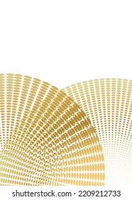 Set design element circle. Isolated bold vector colors  golden ring from. Abstract glow wavy stripes of many glittering swirl created using Blend Tool. Vector illustration EPS10 for your presentation