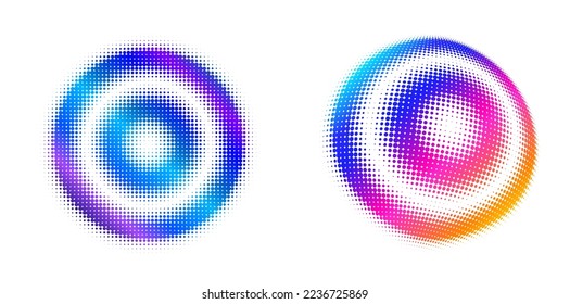Set design element circle. Isolated bold vector colors  golden ring from. Abstract glow wavy stripes of many glittering swirl created using Blend Tool. Vector illustration EPS10 for your presentation