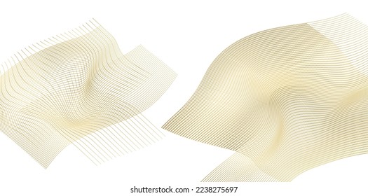 Set design element circle. Isolated bold vector colors golden ring from. Abstract glow many glittering swirl created using Blend Tool. Vector illustration EPS 10 art deco style for wedding invitation