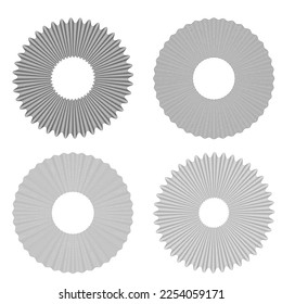 Set design element circle. Isolated bold vector colors golden ring from. Abstract glow wavy stripes of many glittering swirl created using Blend Tool. Vector illustration EPS10 for your presentation