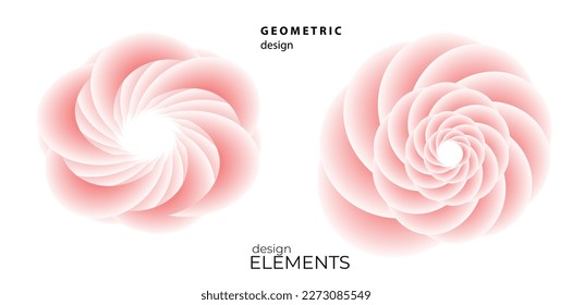 Set design element circle. Isolated bold vector colors golden ring from. Abstract glow wavy stripes of many glittering swirl created using Blend Tool. Vector illustration EPS10 for your presentation