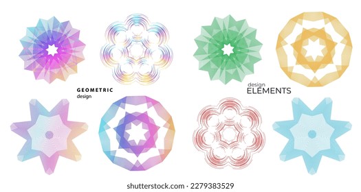 Set design element circle. Isolated bold vector colors golden ring from. Abstract glow wavy stripes of many glittering swirl created using Blend Tool. Vector illustration EPS10 for your presentation
