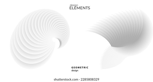 Set design element circle. Isolated bold vector colors golden ring from. Abstract glow wavy stripes of many glittering swirl created using Blend Tool. Vector illustration EPS10 for your presentation