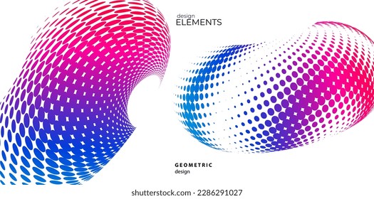 Set design element circle. Isolated bold vector colors golden ring from. Abstract glow wavy stripes of many glittering swirl created using Blend Tool. Vector illustration EPS10 for your presentation