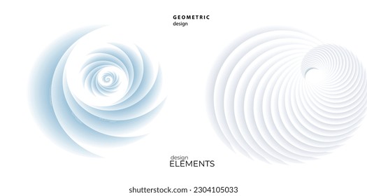 Set design element circle. Isolated bold vector colors golden ring from. Abstract glow wavy stripes of many glittering swirl created using Blend Tool. Vector illustration EPS10 for your presentation