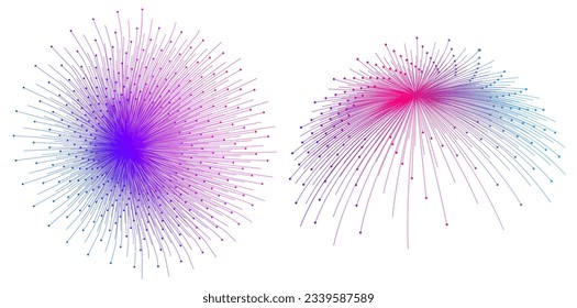 Set design element circle. Isolated bold vector colors golden ring from. Abstract glow wavy stripes of many glittering swirl created using Blend Tool. Vector illustration EPS10 for your presentation