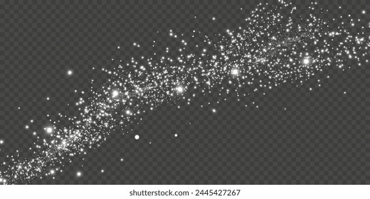 Set Design element for kitchen, bakery, advertising, video. Powder sugar explosion or splash png, falling flour, salt powder falling gently. Top view 3d effect