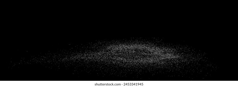 Video Set Elemento de diseño para cocina, panadería, publicidad, Explosión de azúcar en polvo o salpicaduras, caída de harina, sal en polvo que cae suavemente. Efecto 3D de vista superior