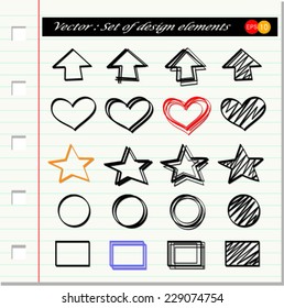 Set of design elements 