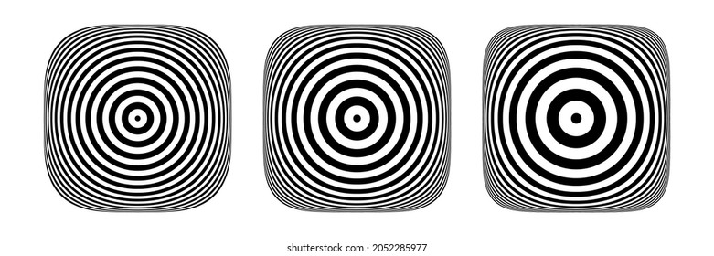 Set of design elements with 3D illusion effect. Abstract geometric icons. Vector art.