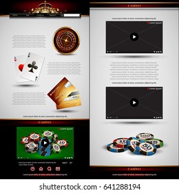 set of design elements for advertising a casino