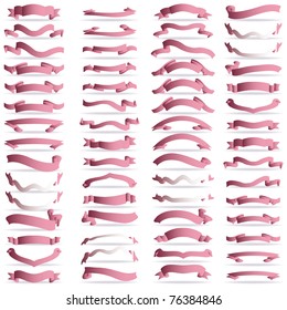 set of design elements banners ribbons vector