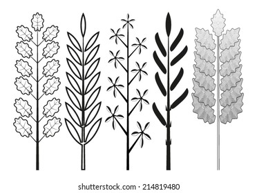 Set of design elements - branches
